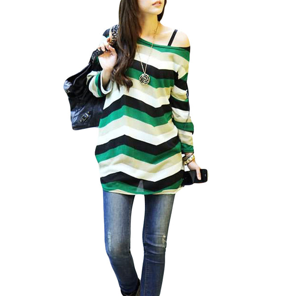 Retro Knitted Pull Over - One Size - Striped Apple