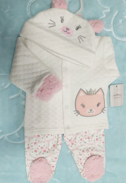 3PC QUILTED WINTER SET - KITTY
