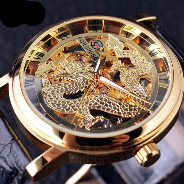 Automatic Skeleton Mechanical Watches - Dragon Gold