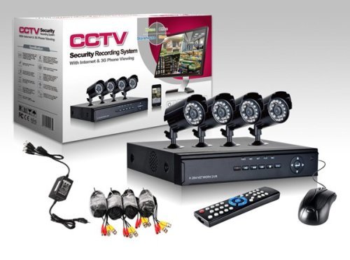 4 Channel Security Surveillance System With Internet & 3G Phone Viewing
