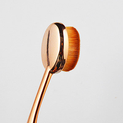Toothbrush Shape Super Fine Hair Foundation Makeup Brush 1pc - Gold (4.5cm head)