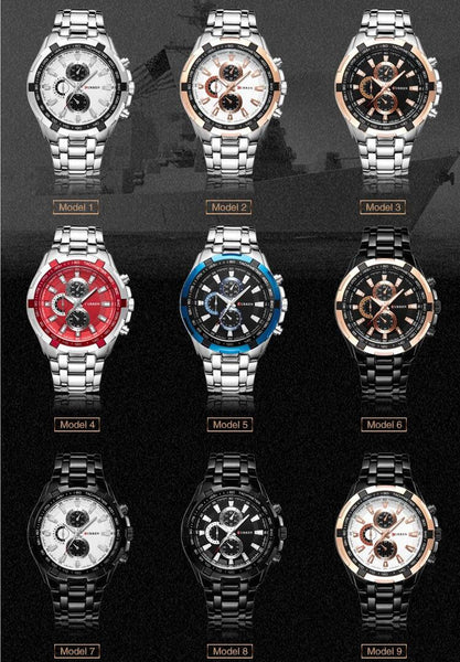 Stainless Steel Business Casual Men's Watches - 10 Styles