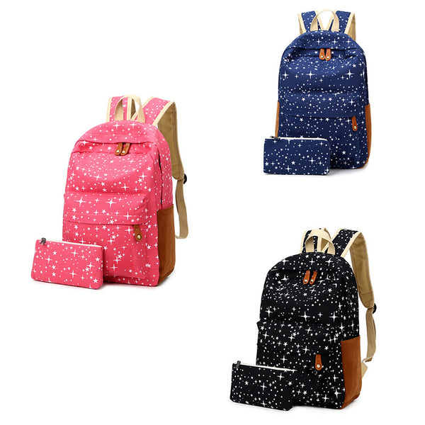 Ladies Canvas Satchel Rucksack with FREE Pouch