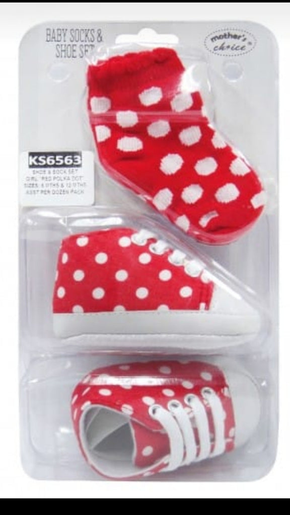 Infants Girls Shoes - Red/White