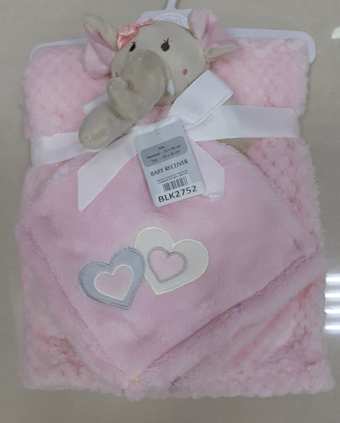 Baby Dudu Blanket Pink Teddy-Elephant