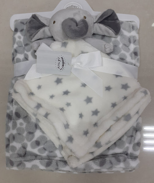 Baby Dudu Blanket Grey/White Rabbit