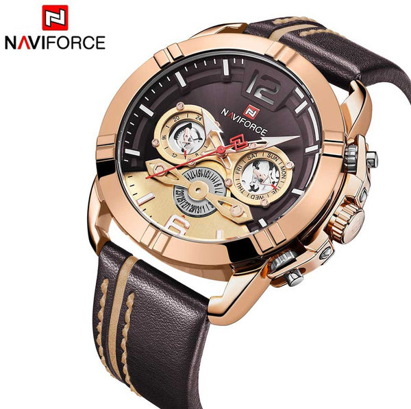 Men's Naviforce Watch (9168)- Gold
