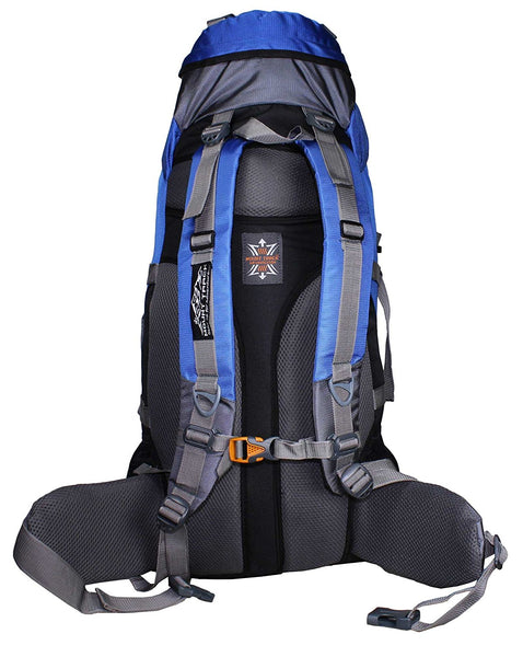 Mount Track Gear Up 9103 Rucksack, Hiking backpack with Rain Cover and Laptop Compartment 50 Ltrs Neon Blue