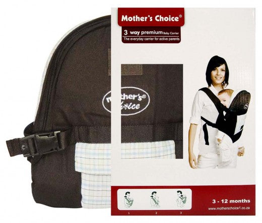 3 Position Baby Carrier - Designed for 3 -12 Months Old - Checked