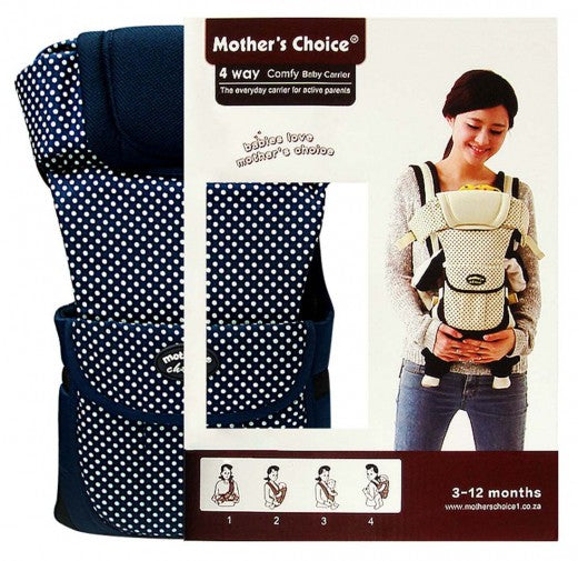4 Position Baby Carrier - Designed for 3 - 12 Months Old - Dots