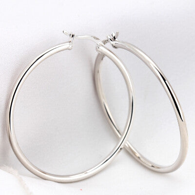 Big Circle Classic Hoop Earrings - 3.8cm