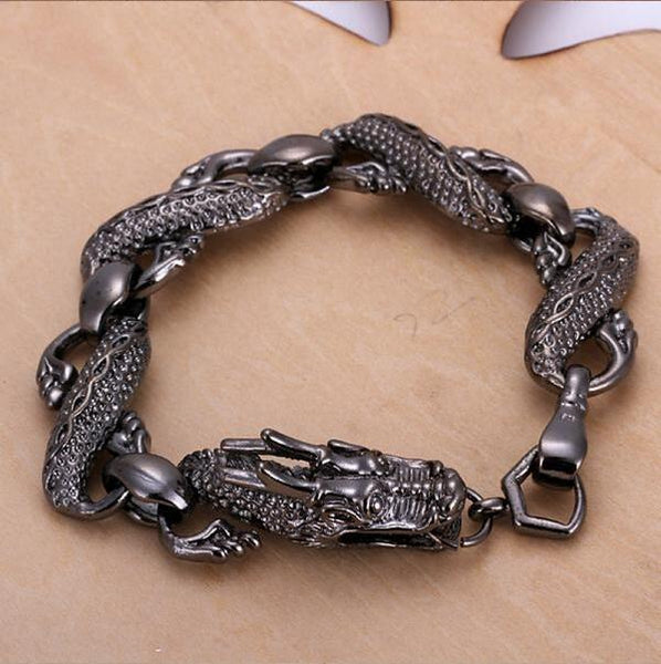 Dragon Bracelets - Black/Silver