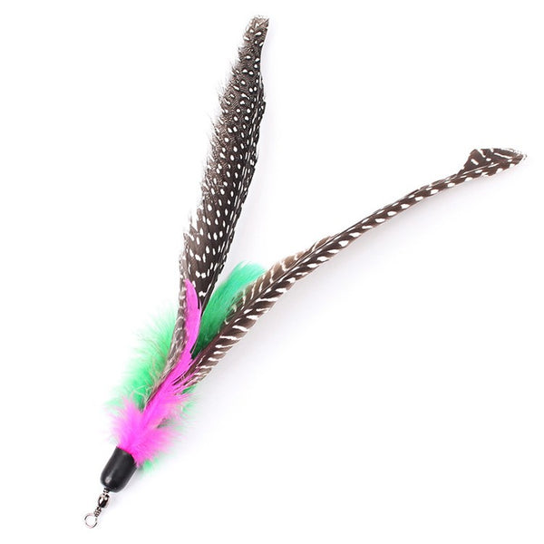 5pcs Colorful Cat Toy Feather Replacement For Cat Wand 20cm (without stick)