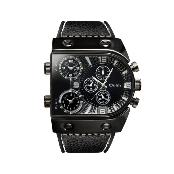 Men's Military Watch - 3 Time Zones