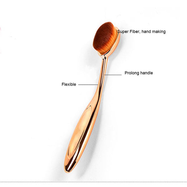 Toothbrush Shape Super Fine Hair Foundation Makeup Brush 1pc - Gold (4.5cm head)
