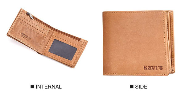Men's Genuine Leather Everyday Wallet - Brown Horizontal