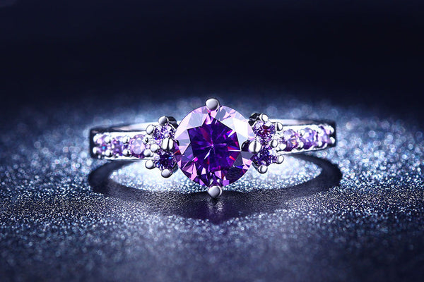Purple Zircon Ring