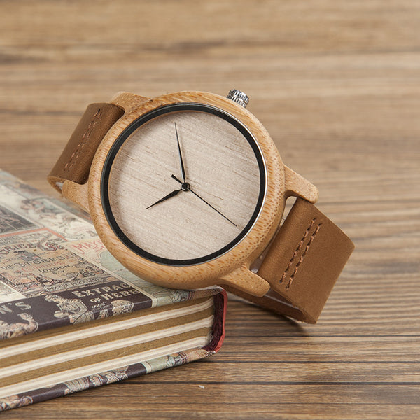 Men's Bamboo Handcrafted Watch - Brown