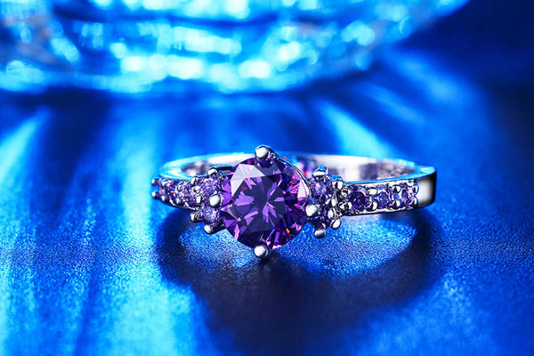 Purple Zircon Ring