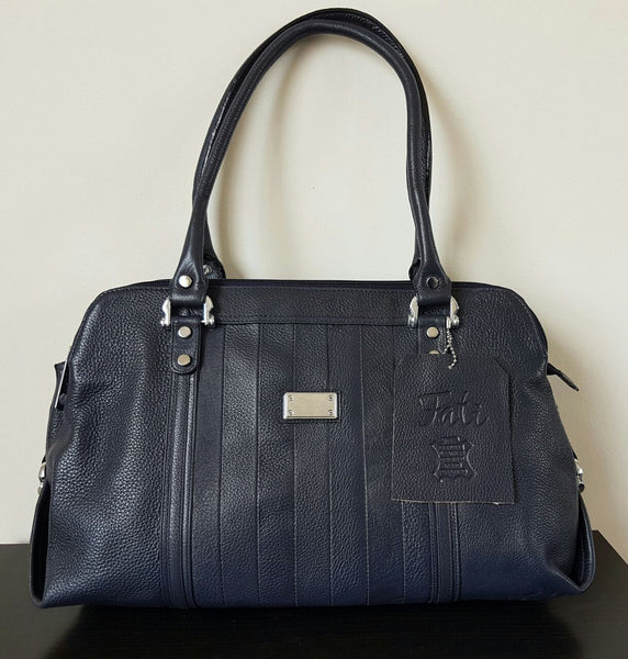 100% Genuine Buffalo Leather 3 Column Everyday Handbag - 3 Colours