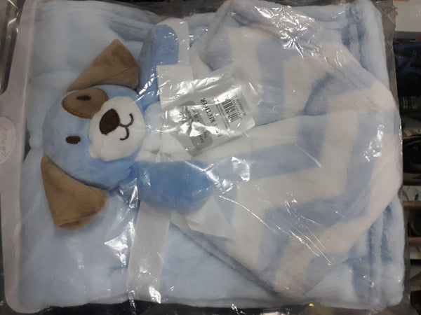 Baby Dudu Blanket with Teddy-Doggy