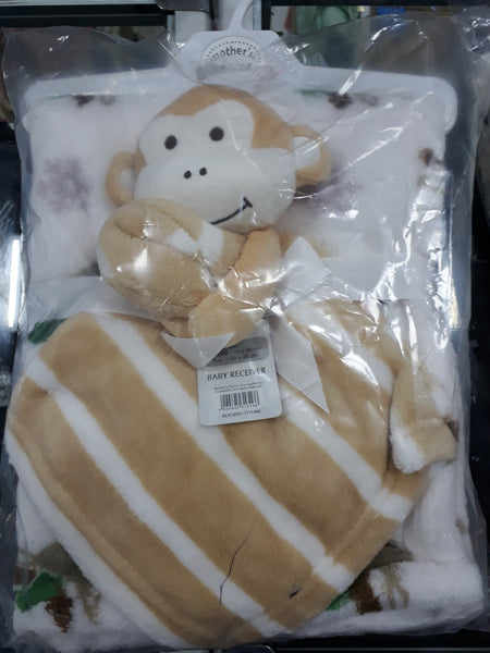 Baby Dudu Blanket with Teddy-Monkey
