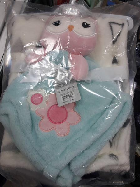Baby Dudu Blanket with Teddy-Owl