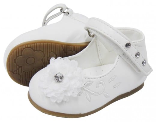 Mothers Choice Girls Flower Leather Shoe