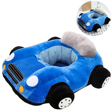 BABY SEAT SUPPORT SIT UP CHAIR SOFA PLUSH PILLOW - CAR BLUE