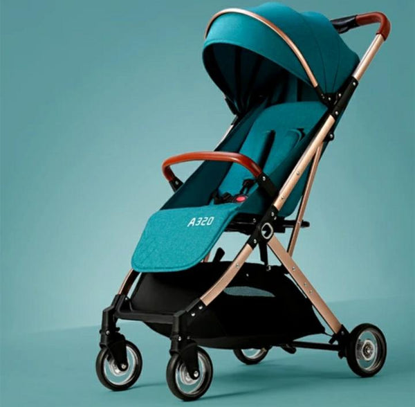 4 Wheel Cyne Ultra-Light Foldable Baby Stroller - Green
