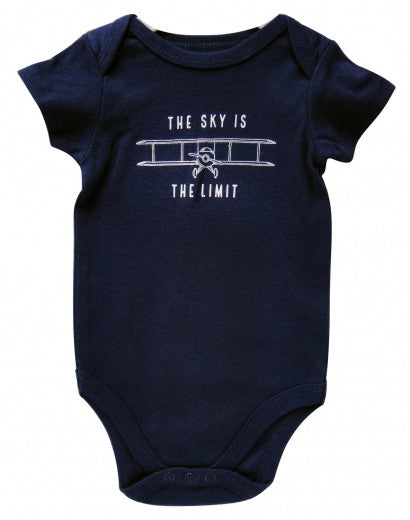 100% COTTON PRINTED ROMPER - The Sky is the Limit