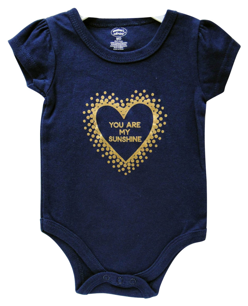 Babies Short Sleeve Rompers - You Are My Sunshine