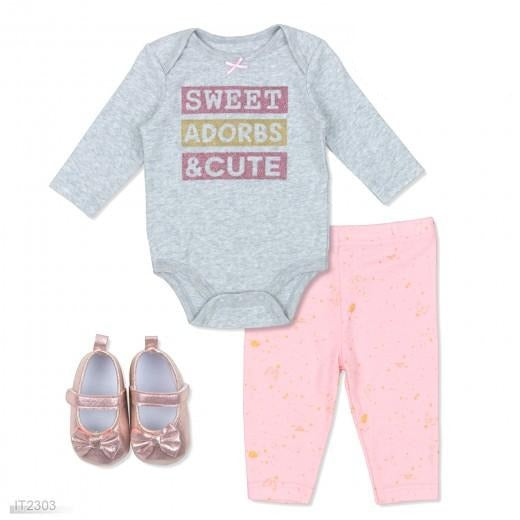 GIRL'S 3PC SETS 'SWEET ADORS & CUTE'