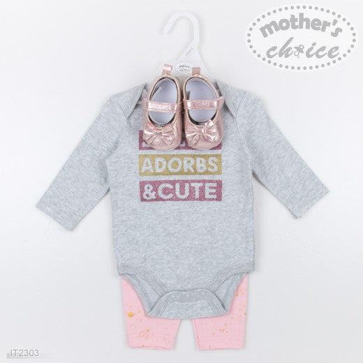 GIRL'S 3PC SETS 'SWEET ADORS & CUTE'