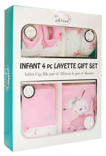 INFANT 4PC LAYETTE GIFT SET 'BUNNY'