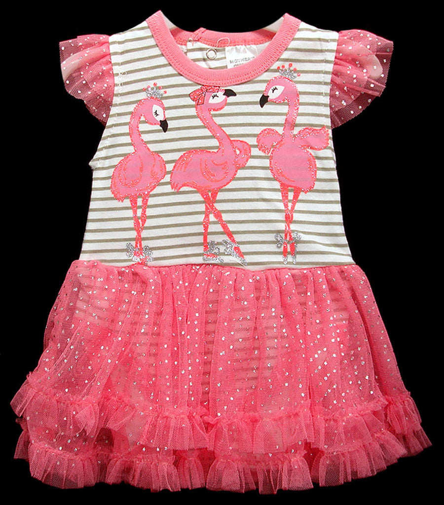 Babies Dress Rompers - Flamingo