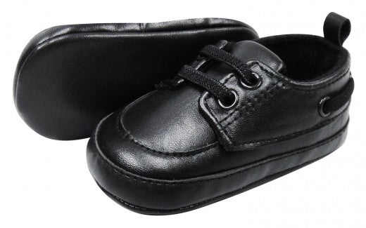 Boys Black Lace Up Leather Shoe