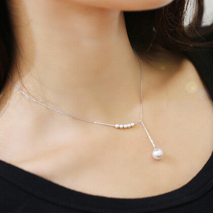 Gold and Silver Plated Pearl Necklace