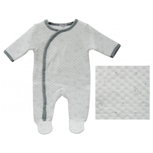 Infants quilted Romper  - Grey
