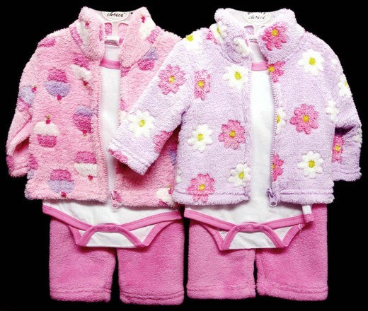 3PC GIRLS UNHOODED SET FLOWERS ( RIGHT)