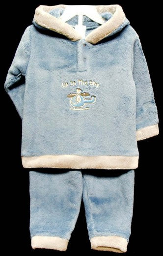 INFANTS CORAL FLEECE TRACKSUIT UP IN THE SKY