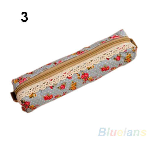 Retro Floral Cosmetic Pouch
