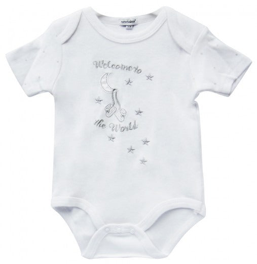 100% COTTON ROMPER 'WELCOME TO THE WORLD'