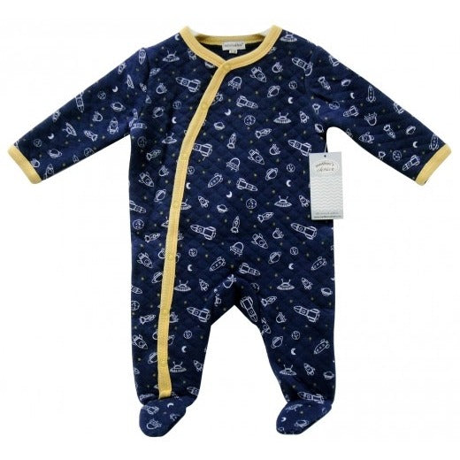 COTTON QUILTED SLEEPSUIT 'SPACE'