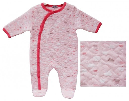 100% COTTON KNITTED QUILTED GROWER 'PINK CLOUDS'