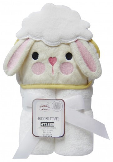 100% COTTON HOODED TOWEL 'BUNNY'
