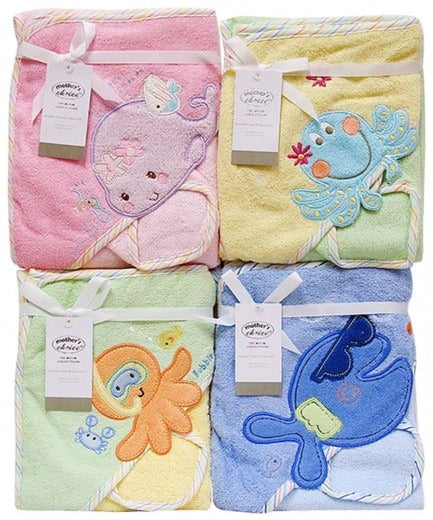 HOODED TOWEL AND FACECLOTH SEA CREATURES