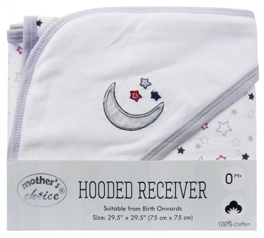 100% COTTON HOODED RECEIVER 'MOON & STAR'