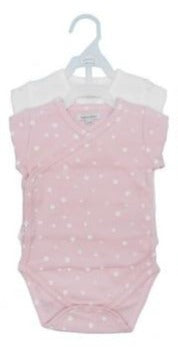 GIRLS 100% COTTON 2 PACK WRAP OVER - DOTS