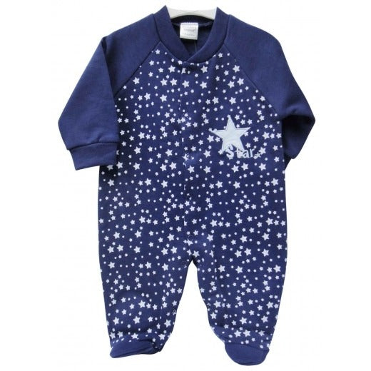 INFANT GROWER WITH BRUSHED INNER 'NAVY-STARS'